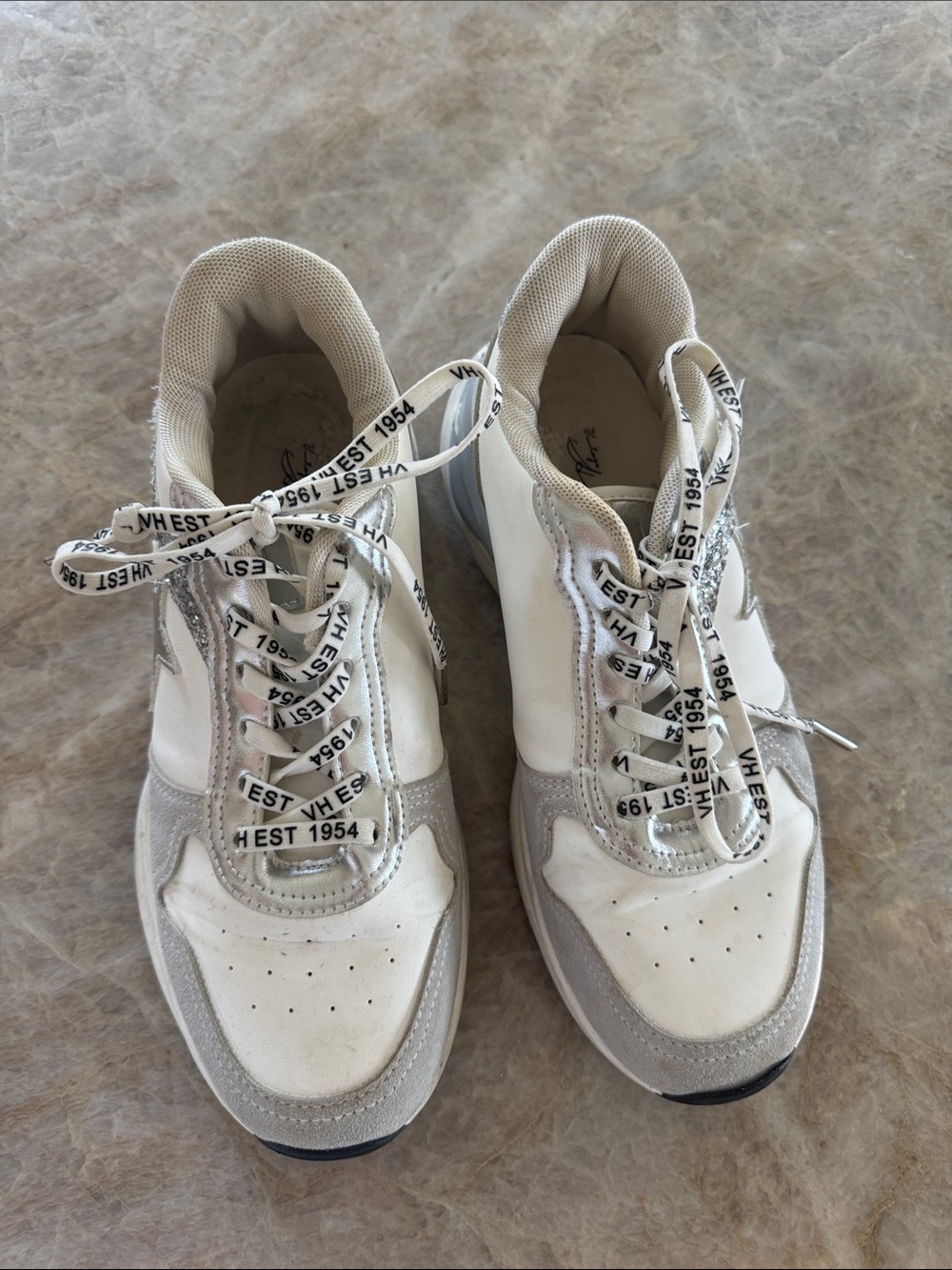Vintage Havana White and Gray Women's Sneakers